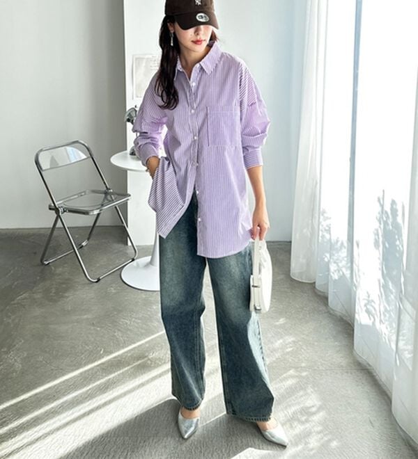 GeeRA（ジーラ）の「アソート柄オーバーサイズシャツ（シャツ）」｜詳細画像