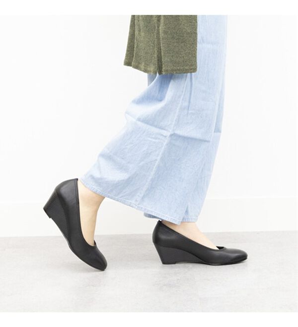 BELLUNA（ベルーナ）の「雨でも安心日本製こだわりウェッジパンプス（パンプス）」｜詳細画像