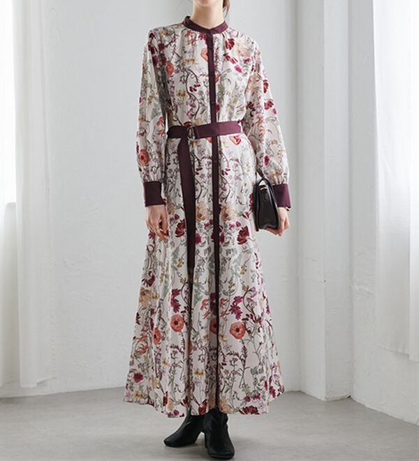 RANAN（ラナン）の「配色ボタニカルシャツワンピース（シャツワンピース）」｜詳細画像