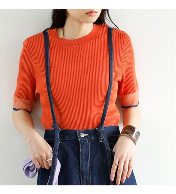 GeeRA（ジーラ）の「『ドラマ着用商品』 袖口シアーリブニット（ニット・セーター）」｜詳細画像