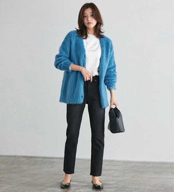 Pierrot（ピエロ）の「【ストレッチ素材】大人のためのゆるテーパードデニムパンツ（フルレングスパンツ）」｜詳細画像