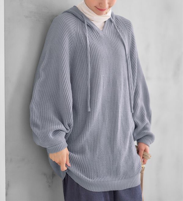 パット付きラインニット （カップ付きフラワー柄レースキャミソール  