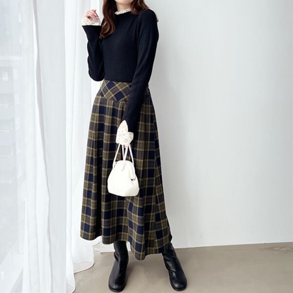 GeeRA（ジーラ）の「大人可愛い！レースが上品なハイネックニット（ニット・セーター）」｜詳細画像