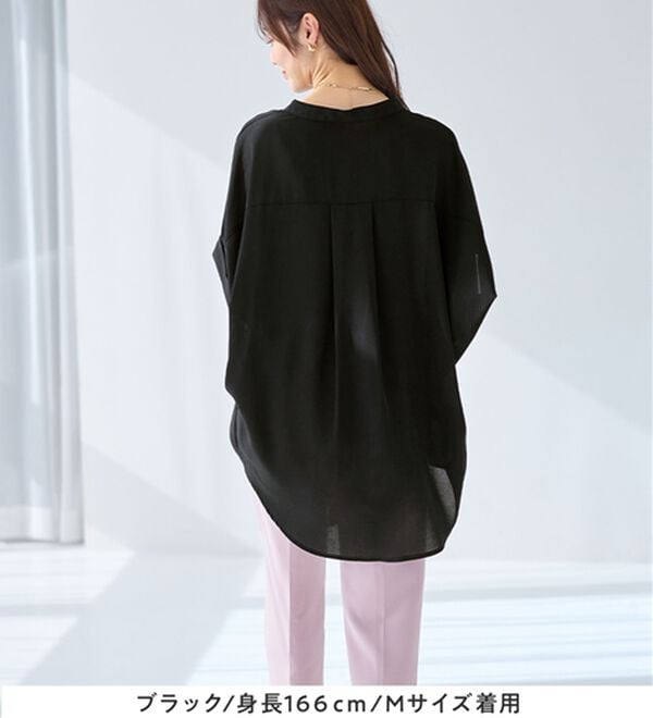 alotta（アロッタ）の「サイドタックゆるドルマンとろみブラウスチュニック（ブラウス）」｜詳細画像