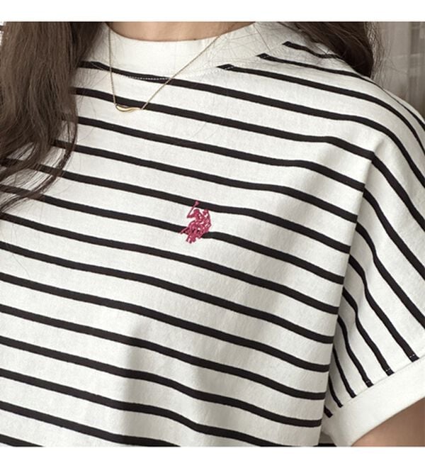 GeeRA（ジーラ）の「【新色追加】【ＵＳ．ＰＯＬＯ．ＡＳＳＮ】綿100％フレンチスリーブＴシャツ（Tシャツ）」｜詳細画像