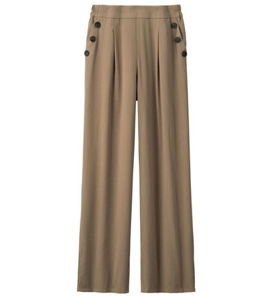 ルフラン（ルフラン）の「強撚スラブ釦デザインパンツ（フルレングスパンツ）」