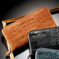 「カイマンワニ革ラウンドファスナー長財布（メンズ財布・パスケース）」
