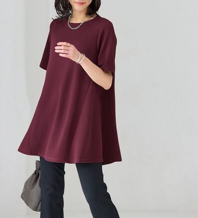 BELLUNA（ベルーナ）の「ひんやり！ポコポコエンボス素材－３ｋｇ見えチュニック（チュニック）」