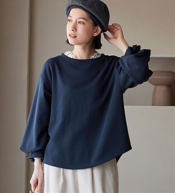 Viola e Viola（ヴィオラ エ ヴィオラ）の「裏ファー袖タックプルオーバー（カットソー）」｜詳細画像