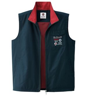 「ブランドデザイン裏メッシュベスト（メンズベスト）」｜ネイビー