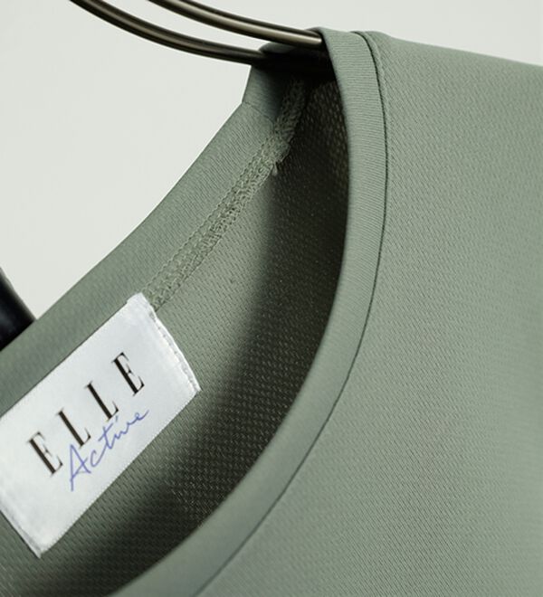 BELLUNA（ベルーナ）の「＜ＥＬＬＥ　Ａｃｔｉｖｅ＞裏メッシュ裾ラウンドチュニック（チュニック）」｜詳細画像