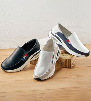 BELLUNA（ベルーナ）の「＜ＥＤＷＩＮ＞牛床革エアソールシューズ（スリッポン）」｜詳細画像