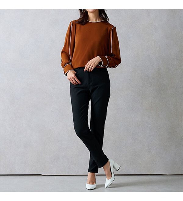 RANAN（ラナン）の「＋１０度素材！蓄熱保温裏起毛ストレッチスリムパンツ（フルレングスパンツ）」｜詳細画像