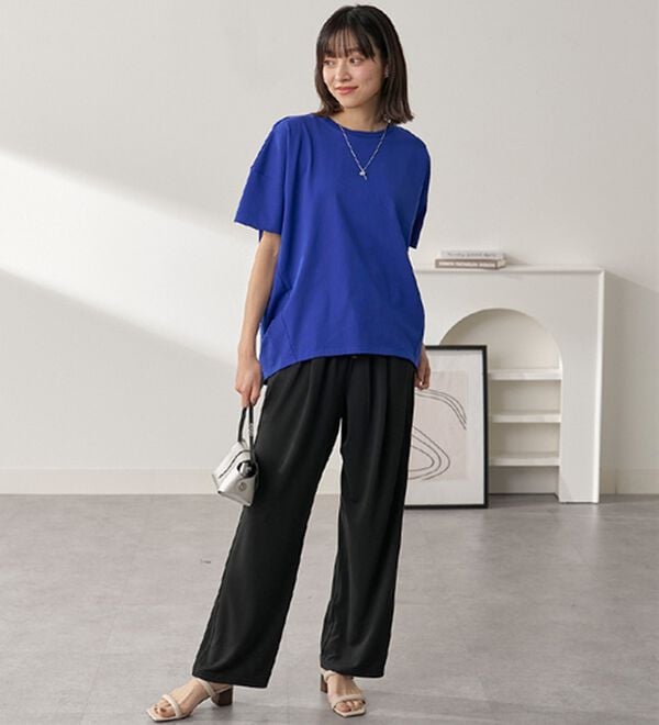 BELLUNA（ベルーナ）の「シュッと体型カバー！コクーンTシャツ（カットソー）」｜詳細画像