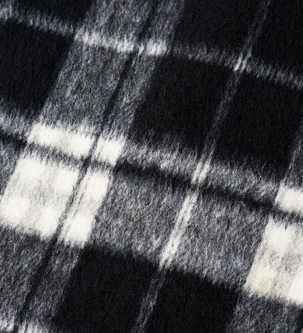 RANAN（ラナン）の「ビッグチェック柄シャギーコート（ロングコート）」｜詳細画像