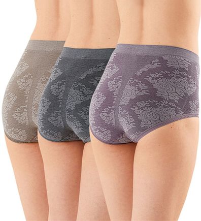 「【３色組】綿混ジャカードすっぽりソフトショーツ（ショーツ）」