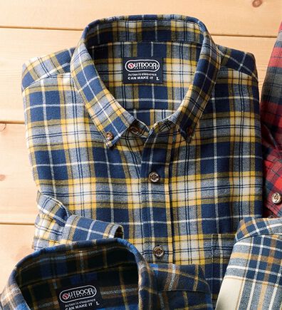 「＜アウトドアプロダクツ＞ふんわり起毛柔らかチェックネルシャツ（メンズシャツ）」