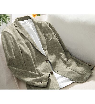 「＜コムルヴァン・オム＞洗える麻入りテーラードカーディガン（メンズニット・セーター）」