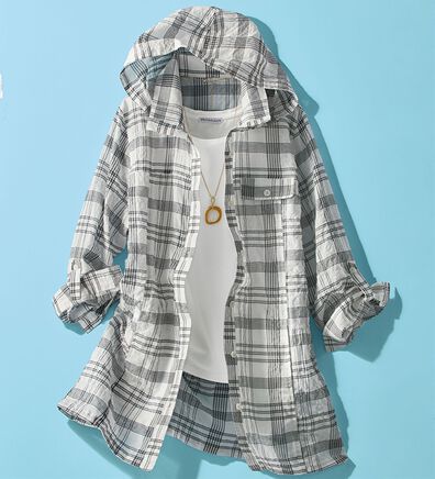 BELLUNA（ベルーナ）の「シャーリング素材日差し対策パーカー（パーカー）」