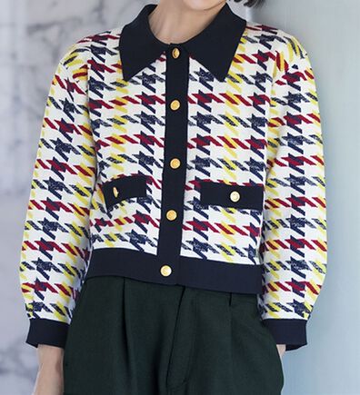 RANAN（ラナン）の「ポロ衿ニットカーディガン（ニットカーディガン）」