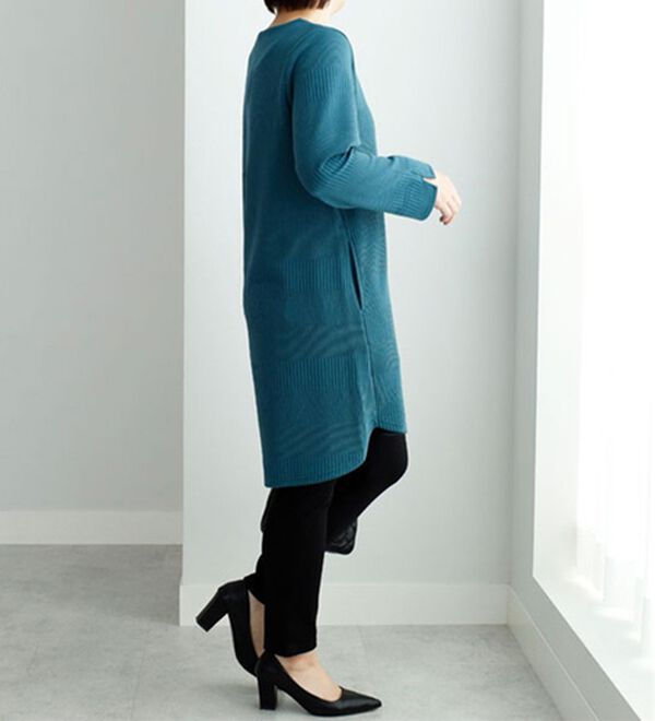 BELLUNA（ベルーナ）の「肩ボタンボーダージャカードワンピース（その他ワンピース）」｜詳細画像