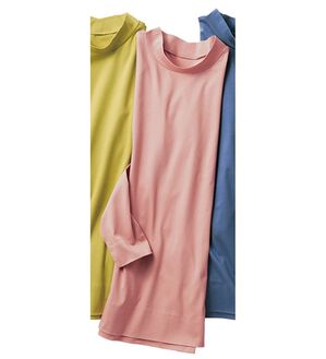 VINNO（ヴィノ）の「＜日本製＞シルクプロテイン加工・超長綿プルオーバー（カットソー）」｜グレイッシュピンク