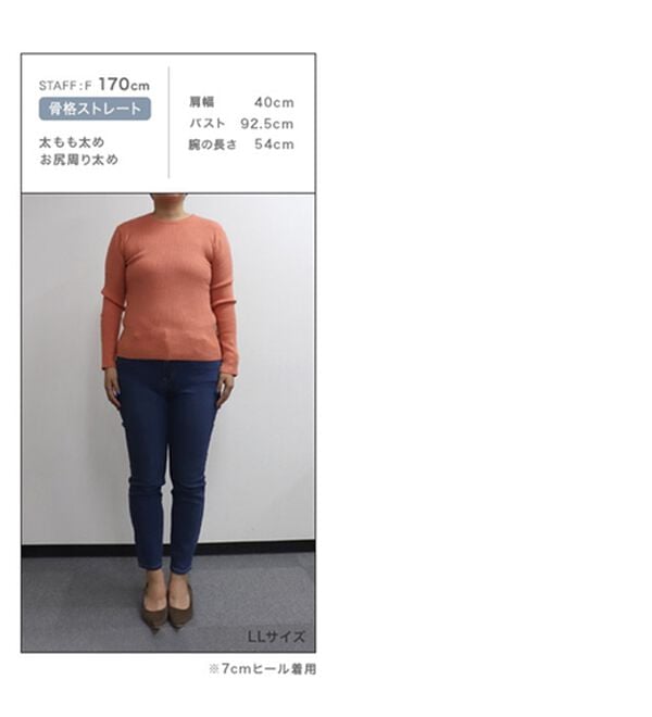 Pierrot（ピエロ）の「【選べるネック】もっちり袖パールニット（ニット・セーター）」｜詳細画像