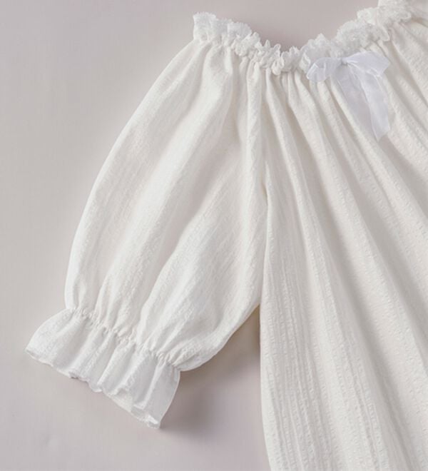 YU'NOW（ユナウ）の「【上下２点セット】スクエアネックドビーストライプパジャマ（パジャマ・ルームウェア）」｜詳細画像