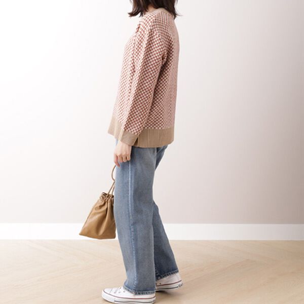 BELLUNA（ベルーナ）の「ジャカード素材ニットプルオーバー（ニット・セーター）」｜詳細画像