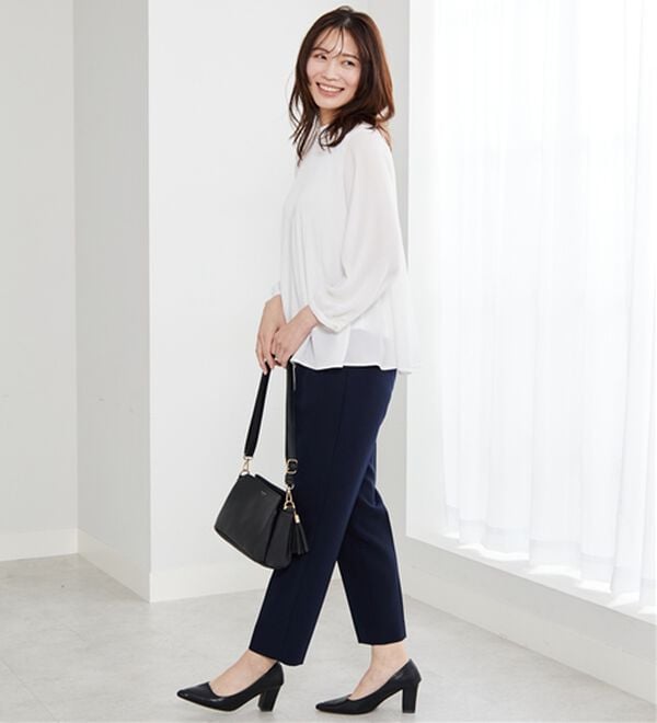 BELLUNA（ベルーナ）の「【新色追加】〈セレモニースタイル〉細プリーツデザインブラウス（ブラウス）」｜詳細画像