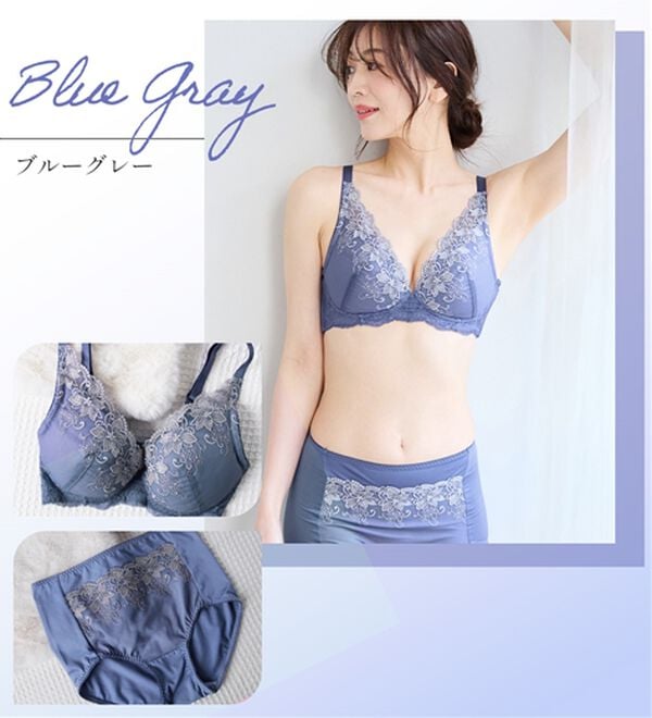 LAVIENNE（ラヴィエンヌ）の「【お得な上下セット】大人のプチプラ！ノンワイヤーブラ＆ショーツ（ブラジャー＆ショーツセット）」｜詳細画像