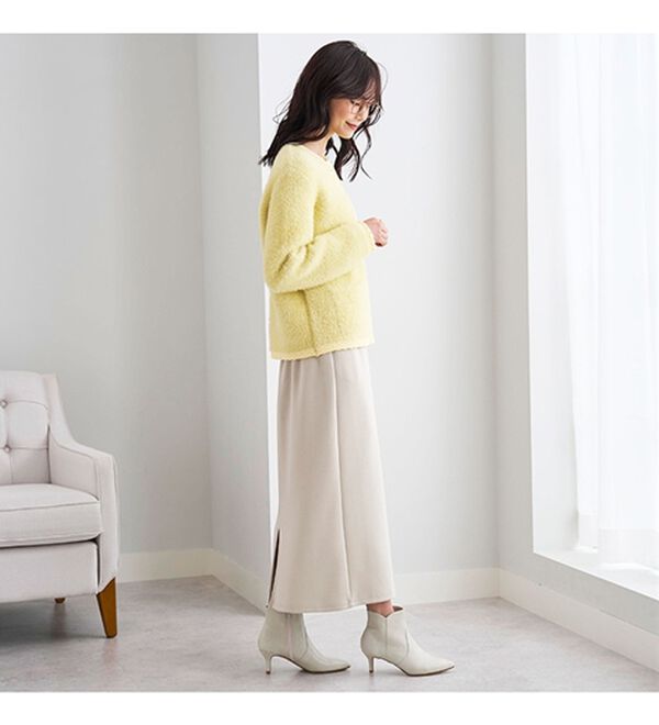 BELLUNA（ベルーナ）の「シャギーニット素材編地使いカーディガン（ニットカーディガン）」｜詳細画像