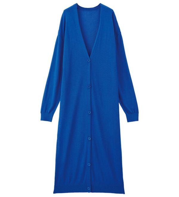 RANAN（ラナン）の「ロング丈Ｖネックニットカーデ（ニットカーディガン）」｜詳細画像