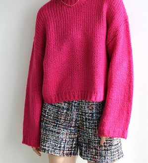 GeeRA（ジーラ）の「起毛ショート丈ニットプルオーバー（ニット・セーター）」｜詳細画像