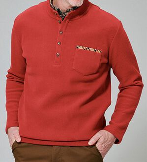 「裏ベロアのお洒落なダブル衿トレーナー（メンズトレーナー）」｜詳細画像