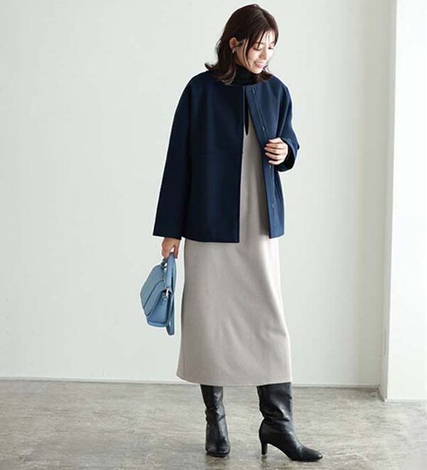 Pierrot（ピエロ）の「ウールタッチジャンパースカート（ジャンパースカート）」｜詳細画像