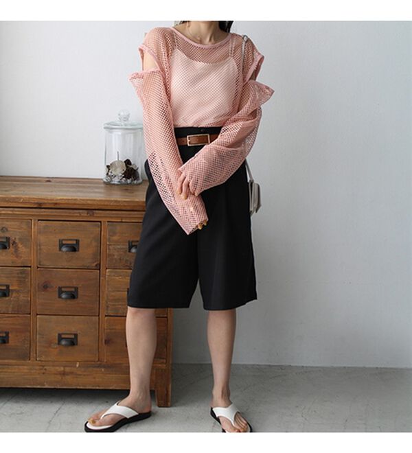 GeeRA（ジーラ）の「メッシュ素材２ＷＡＹプルオーバー（カットソー）」｜詳細画像