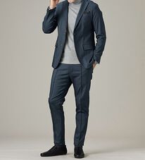 「デニムライクストレッチセットアップ（メンズジャケット）」