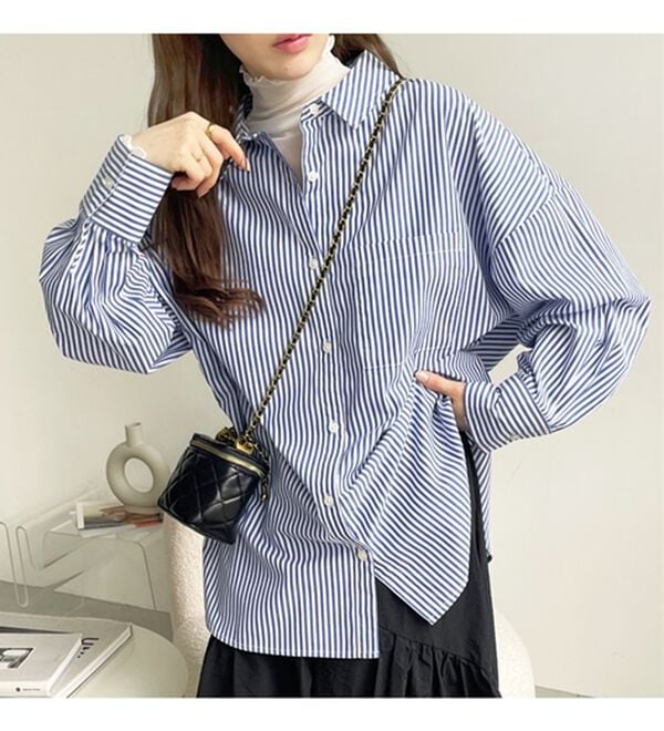 GeeRA（ジーラ）の「アソート柄オーバーサイズシャツ（シャツ）」｜詳細画像