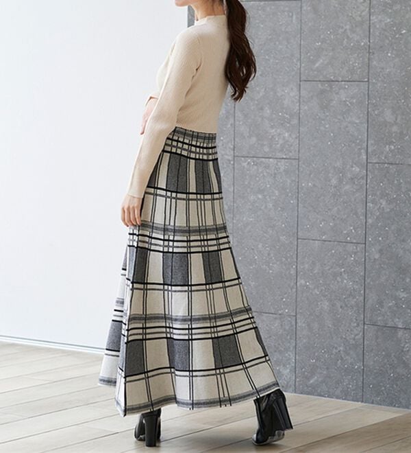 RANAN（ラナン）の「チェックジャカードニットワンピース（ニットワンピース）」｜詳細画像