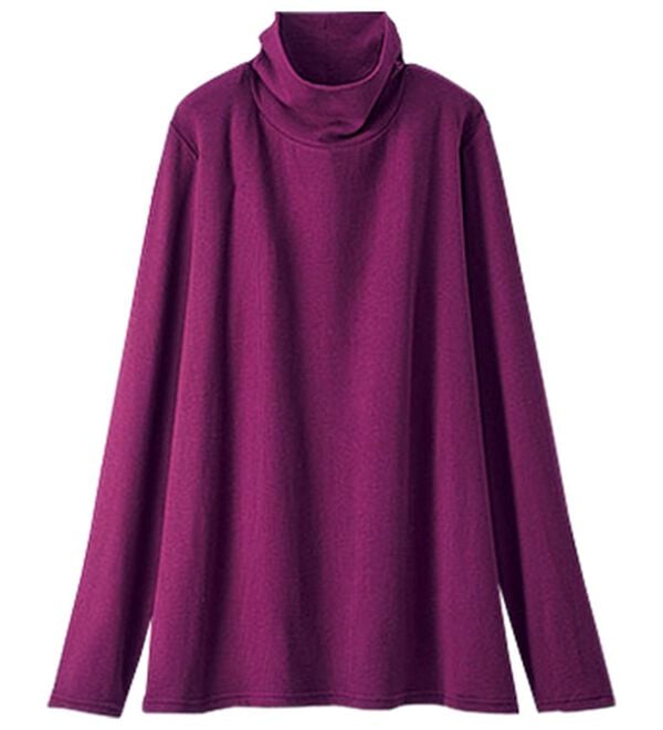 BELLUNA（ベルーナ）の「うっとりなめらか素材ハイネックプルオーバー（カットソー）」｜詳細画像