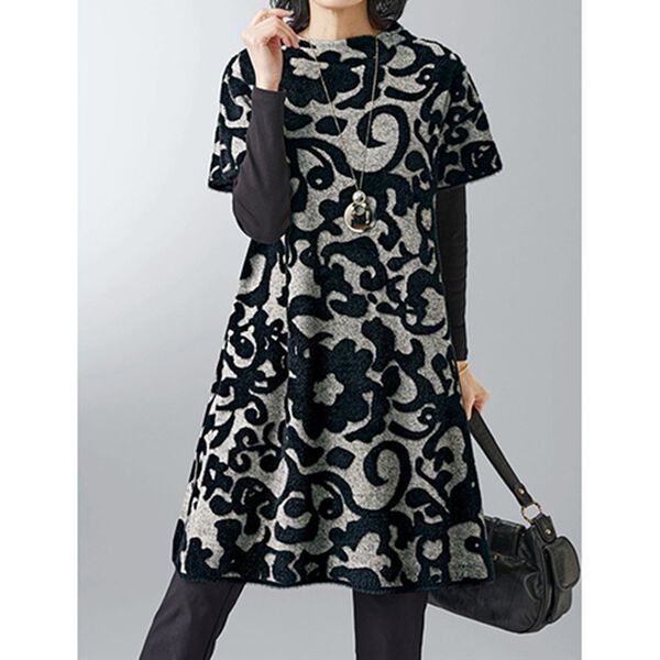 BELLUNA（ベルーナ）の「幾何ジャカードニットベストチュニック（チュニック）」｜詳細画像