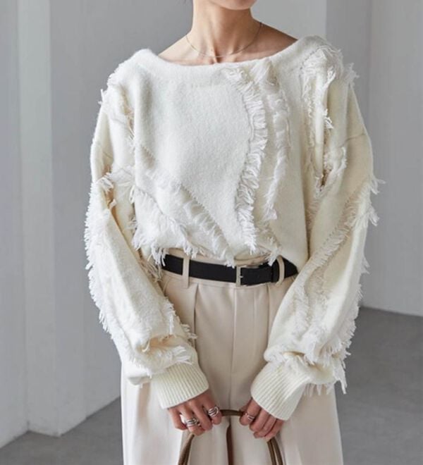 RANAN（ラナン）の「ニュアンスフリンジニット（ニット・セーター）」｜詳細画像