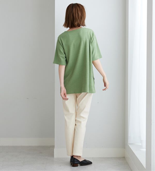 BELLUNA（ベルーナ）の「波柄ジャカード素材裾ボタンチュニック（チュニック）」｜詳細画像