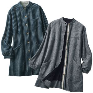 ルフラン（ルフラン）の「【２色組】ぬくぬく暖かシャツジャケット（シャツ）」｜詳細画像