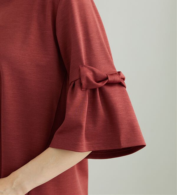 BELLUNA（ベルーナ）の「リボン付フレアー袖プルオーバー（カットソー）」｜詳細画像