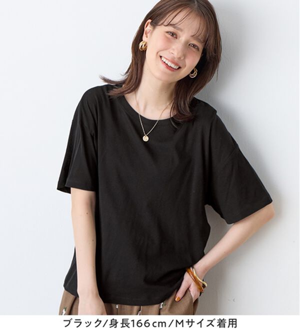 Viola e Viola（ヴィオラ エ ヴィオラ）の「ほんのり透け感綿混セミシアートップス（カットソー）」｜詳細画像