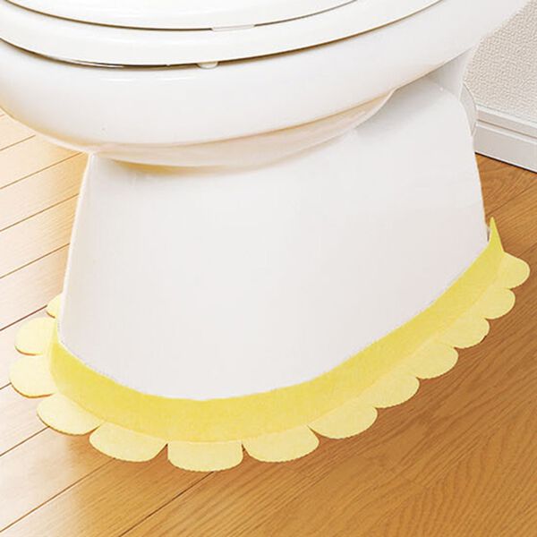 「吸着便器すき間テープ４枚組（その他トイレ用品）」｜イエロー