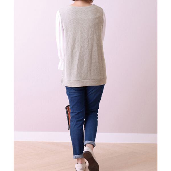 BELLUNA（ベルーナ）の「ツイード調素材レイヤード風プルオーバー（チュニック）」｜詳細画像