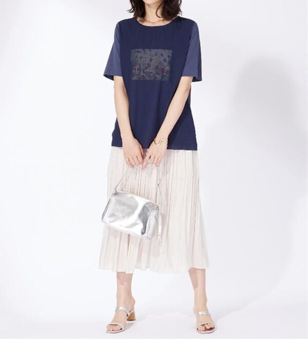 BELLUNA（ベルーナ）の「〈日比谷花壇〉シフォン重ねプルオーバー（カットソー）」｜詳細画像